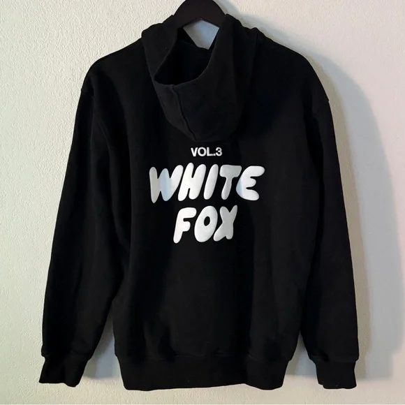 WHITE FOX 3 Offstage Hoodie Black Monochrome Size Small Medium - Picture 3 of 6